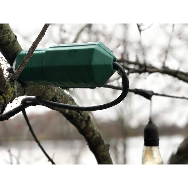 Cordsafe Electrical Extension Cord Protective Safety Cover Water-Resistant Indoor Outdoor Green - 2359