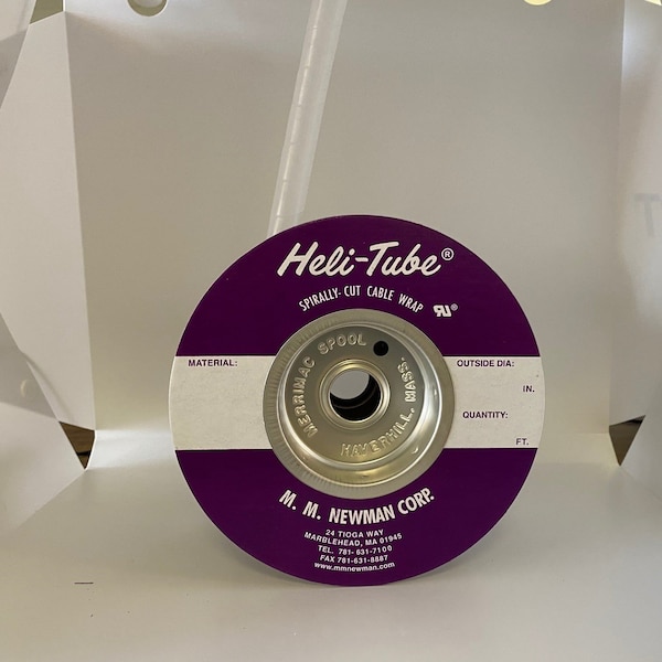 Heli-Tube 5/8 In. OD X 25FT Natural Polyethylene Spiral Wrap - HT 5/8 C-25
