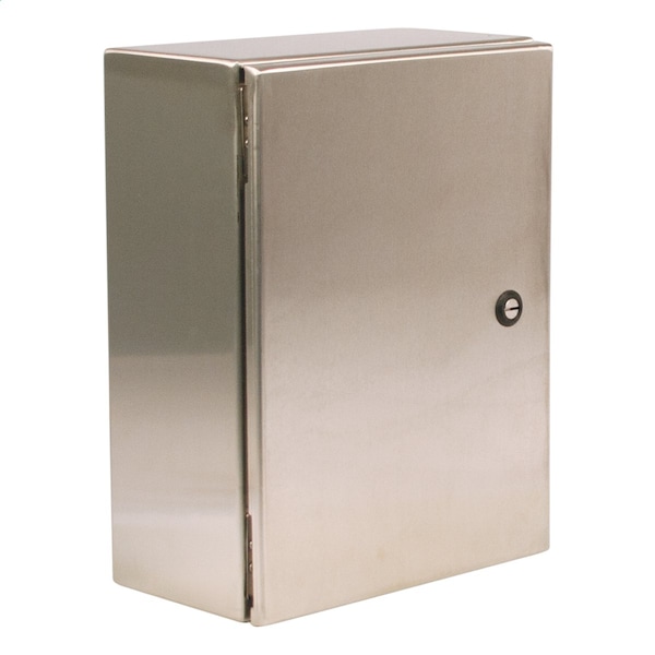 Wiegmann 316 Stainless Steel Electrical Enclosures, 24 in H, 8 in D, 20 in W, NEMA 4X, Hinged - N412242008SSAC