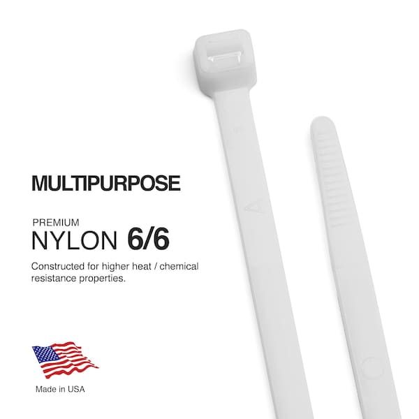 Tr Industrial MultiPurpose UV Cable Ties, 4, Natural, 500PK - TR88301N-5PK