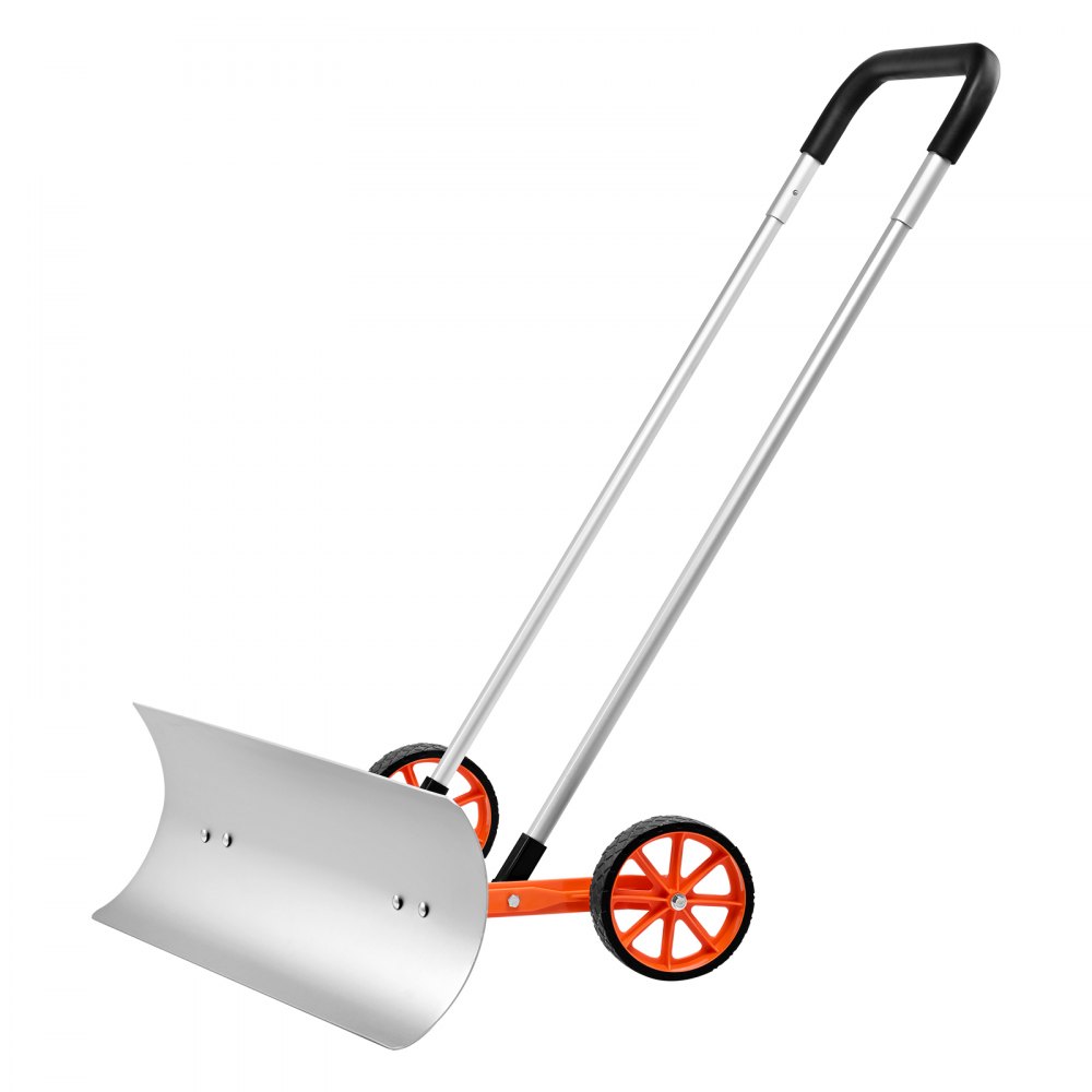 VEVOR Snow Shovel with Wheels, 30 inch Snow Shovel for Driveway, Metal Snow Shovel Pusher for Snow Removal, Heavy Duty Shovel Pusher with Wide Blade and U-shaped Aluminum Alloy Handle - XCGTC30INCH18FGIMV0