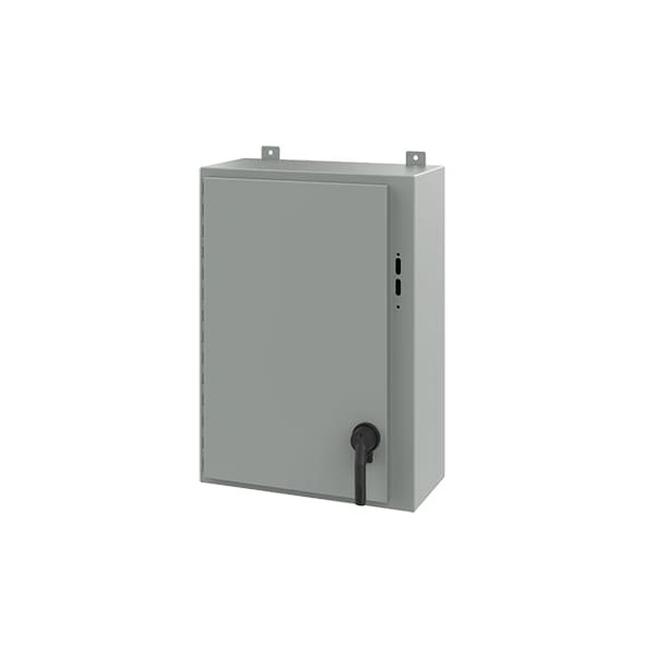 Nvent Hoffman Steel Electrical Enclosures, 30 in H, 10 in D, 21.38 in W, NEMA 12, Hinged - A30SA2210LPPL