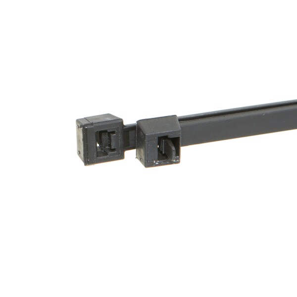 Us Cable Ties Cable Tie, 11 in., Releasable, UV Black Nylon, 50PK - RSD11B50