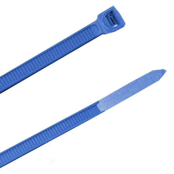 Us Cable Ties Cable Tie, 14 in., 50 lb, Blue Nylon, 100PK - SD14BL100