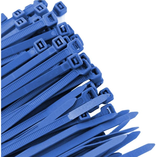 Us Cable Ties Cable Tie, 14 in., 50 lb, Blue Nylon, 100PK - SD14BL100