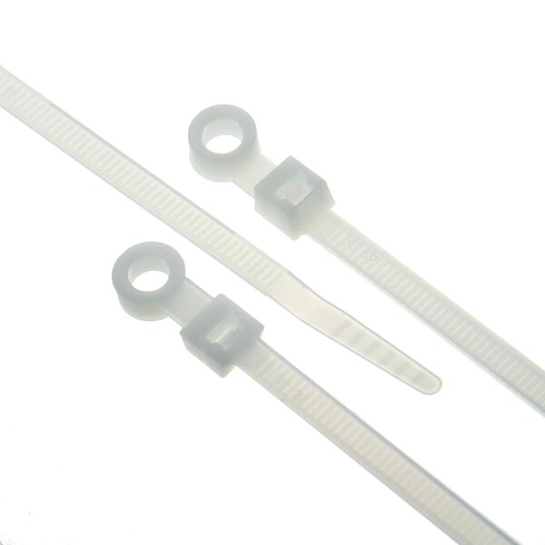 Us Cable Ties Cable Tie, 15 in., Screw Mount, Natural Nylon, 100PK - SMH15N100