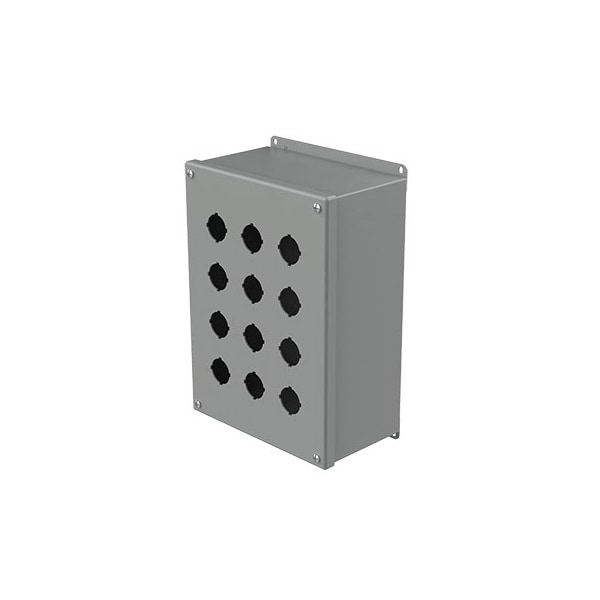 Nvent Hoffman Mild Steel Electrical Enclosures, 11-3/4 in H, 4-3/4 in D, 8-1/2 in W, NEMA 12, Screw On - E12PBX
