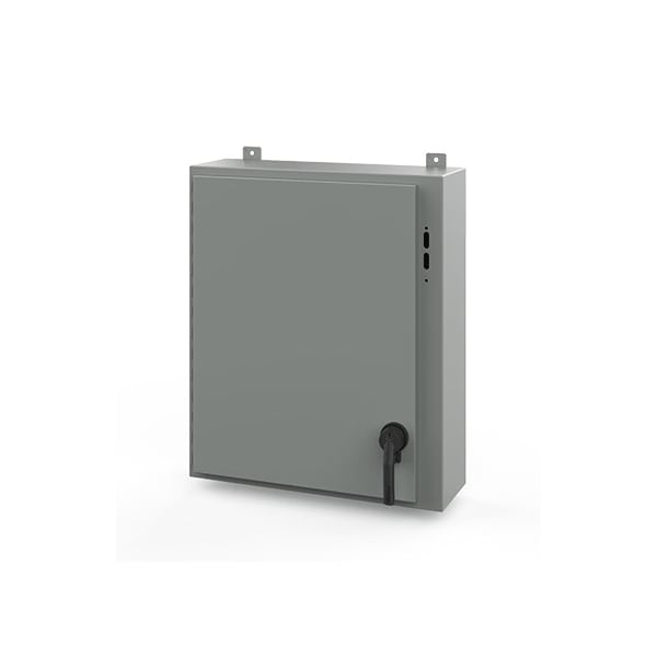 Nvent Hoffman Steel Electrical Enclosures, 30 in H, 8 in D, 25.38 in W, NEMA 12, Hinged - A30SA2608LPPL