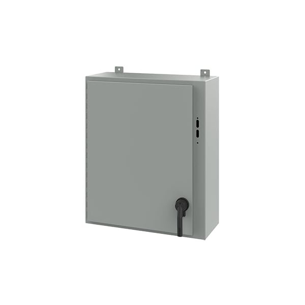Nvent Hoffman Steel Electrical Enclosures, 30 in H, 10 in D, 25.38 in W, NEMA 12, Hinged - A30SA2610LPPL