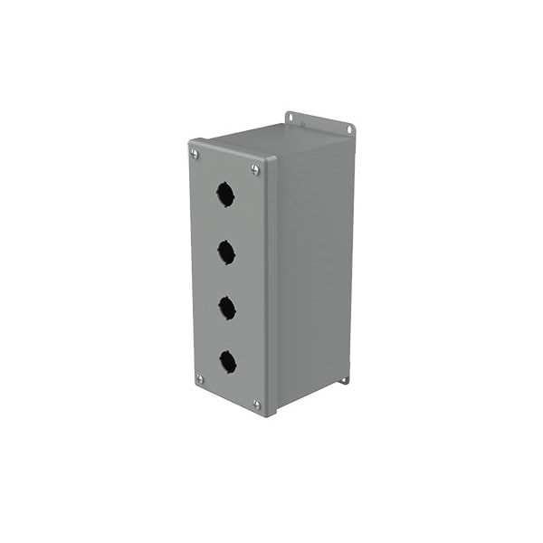 Nvent Hoffman Mild Steel Electrical Enclosures, 10 in H, 4-3/4 in D, 4 in W, NEMA 12, Screw On - E4PBXM