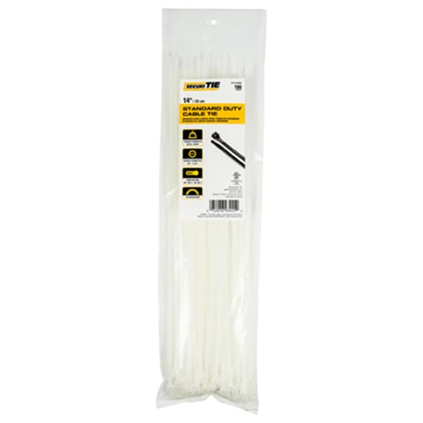 Gardner Bender 14 in. Natural Standard Duty Cable Tie, 100PK - 220986