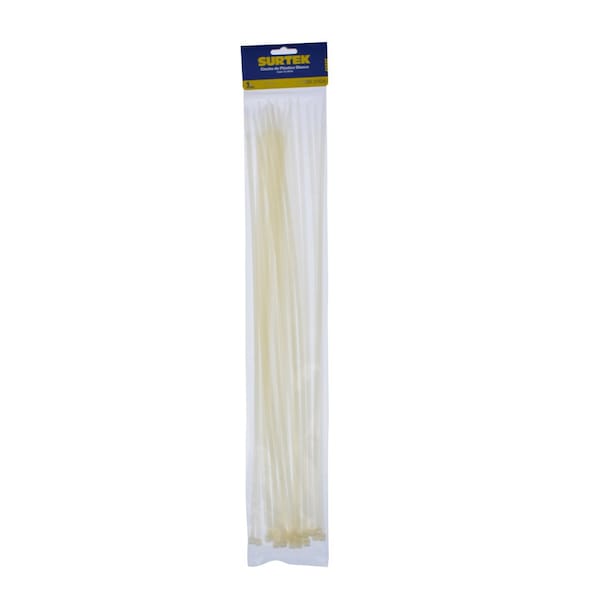 Surtek Plastic Cable Tie White Color 25 Pieces 450 X 48Mm - 114216