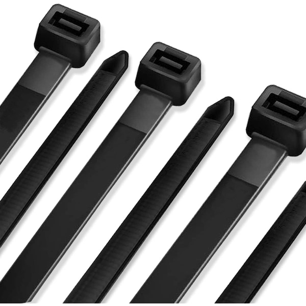 Us Cable Ties Cable Tie, 15 in., 120 lb, UV Black Nylon, 100PK - HD15B100