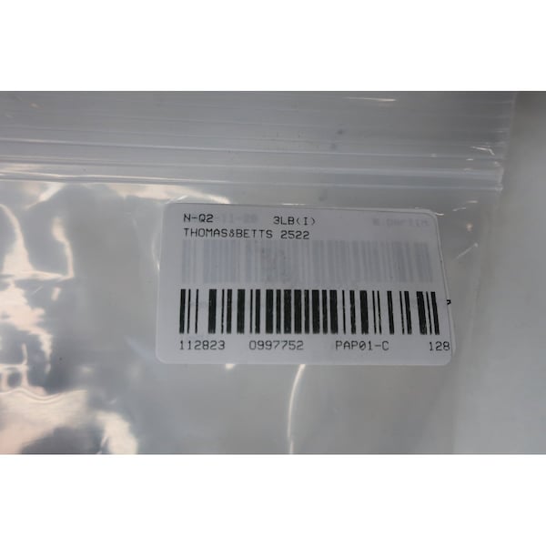 Abb THOMAS&BETTS 2522 BOX OF 25 STRAIN RELIEF CORD CONNECTOR 1/2IN CONDUIT FITTING - 2522