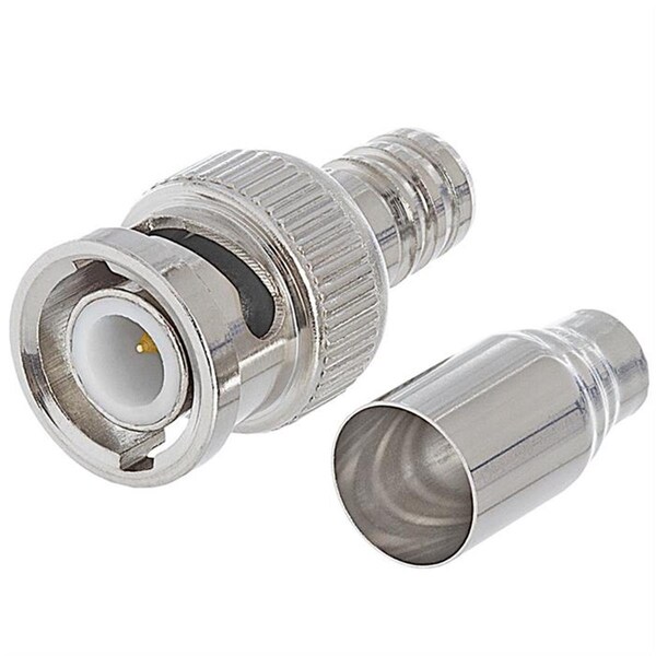 Cmple BNC Male Crimp Type Connector for RG-6, 2PK - 1165-N