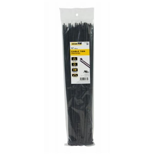 Gardner Bender 17 in. Standard Duty Cable Tie, Black, 100PK - 220979