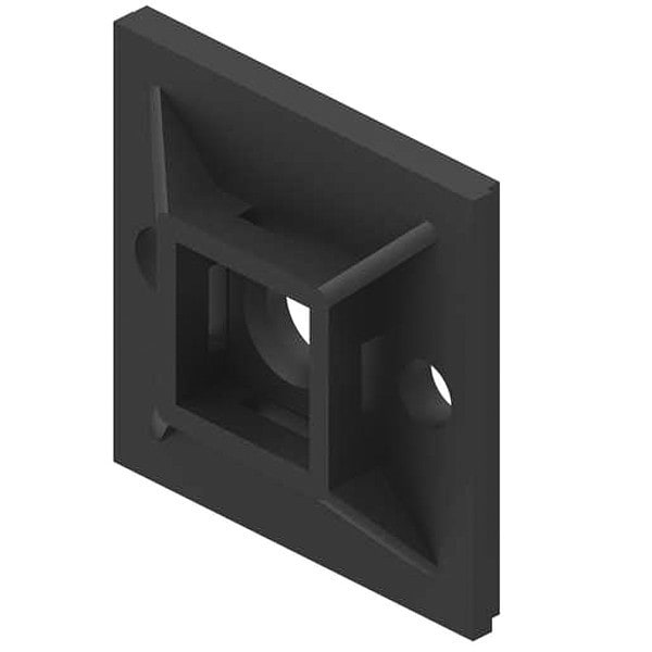 Burndy Mntg Base, Cable Ties, 6/6, Nylon, Nat, 0.99" - CTB125RA4C