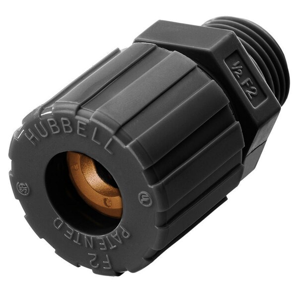 Hubbell Wiring Device-Kellems Kellems Wire Management, Cord Connectors, Straight Male, .13-.19", 3/8", Nylon - SHC2008CR