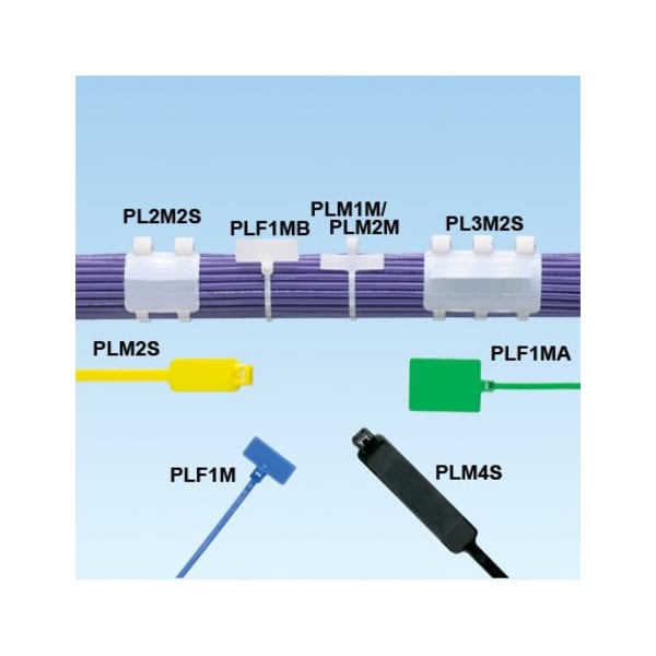 Panduit 7-13/32" L, 3/16" W, Yellow Plastic Marking Cable Tie, Cable Tie Duty: Standard - PLM2S-D4Y