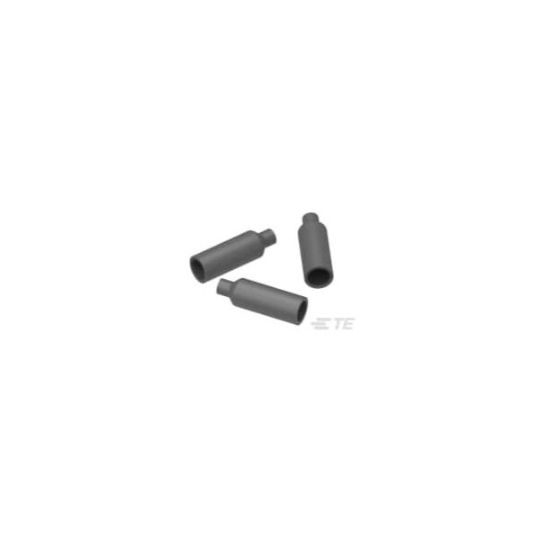 Raychem Heat Shrink Cap, 3.18 Id Before Shrink, 5.5:1 Shrink Ratio, Black - PD-CAP-1/8-0