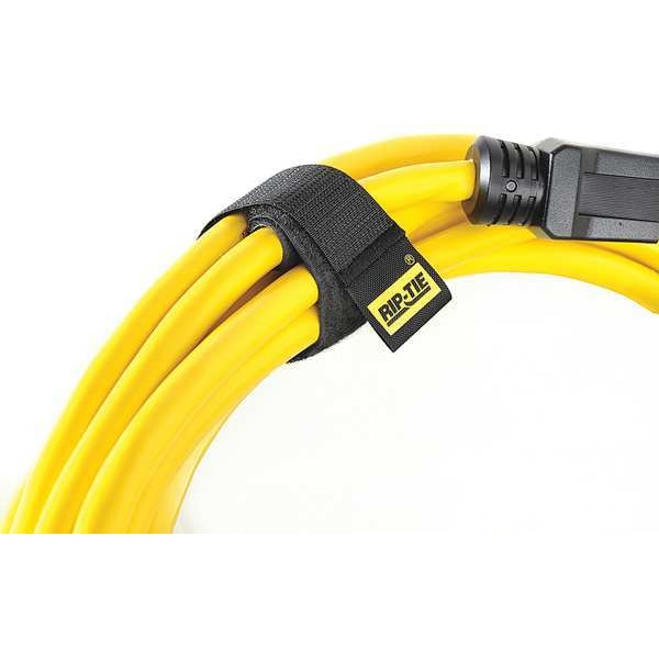 Rip-Tie 9" L Wrap Hook-&-Loop Cable Tie YL PK 10 - H-09-010-Y