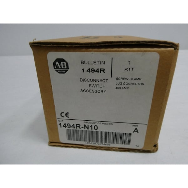 Kit de conector de abrazadera de tornillo Allen Bradley para interruptor de desconexión de 400A con partes y accesorios - 1494R-N10