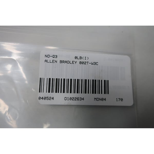 Allen Bradley PALANCA DE VARILLA DE BRAZO DE INTERRUPTOR DE LÍMITE PIEZAS Y ACCESORIOS - 802T-W3C