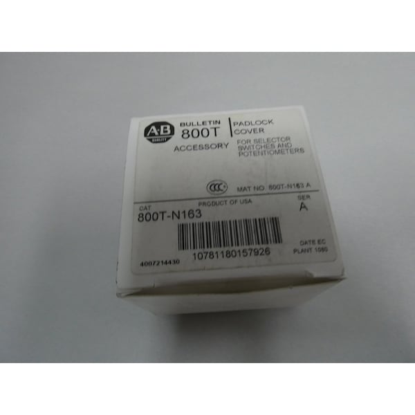 CUBIERTA DE CANDADO PARA INTERRUPTOR SER A DE ALLEN BRADLEY - PIEZAS Y ACCESORIOS - 800T-N163