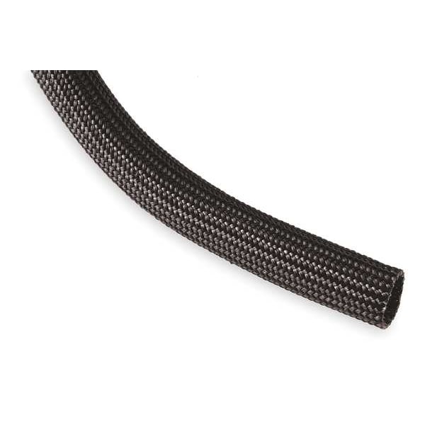 Techflex Sleeving, 0.500 In., 25 ft., Black, Wall Thickness: 0.046 in - FGN0.50BK25