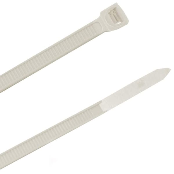 Us Cable Ties Cable Tie, 8 in., 18 lb, Natural Nylon, 100PK - LD8N100