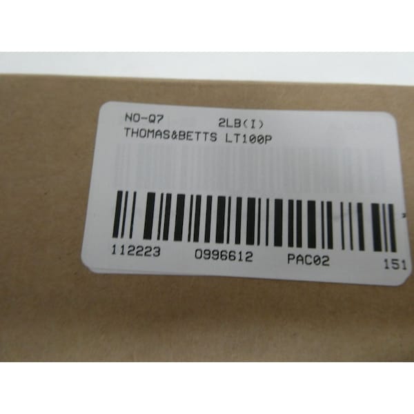 Abb THOMAS&BETTS LT100P BOX OF 5 STRAIGHT BULLET 1IN CONNECTOR - LT100P