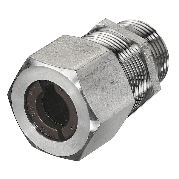 Hubbell Wiring Device-Kellems Cord Connectors, Straight Male, .50"- .63" (12.7- 15.9), Stainless Steel - SHC1036SS