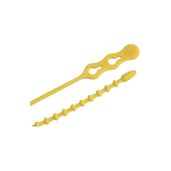 Ecm Industries 15PK 12 YEL Beaded Tie - 45-12BEADYW