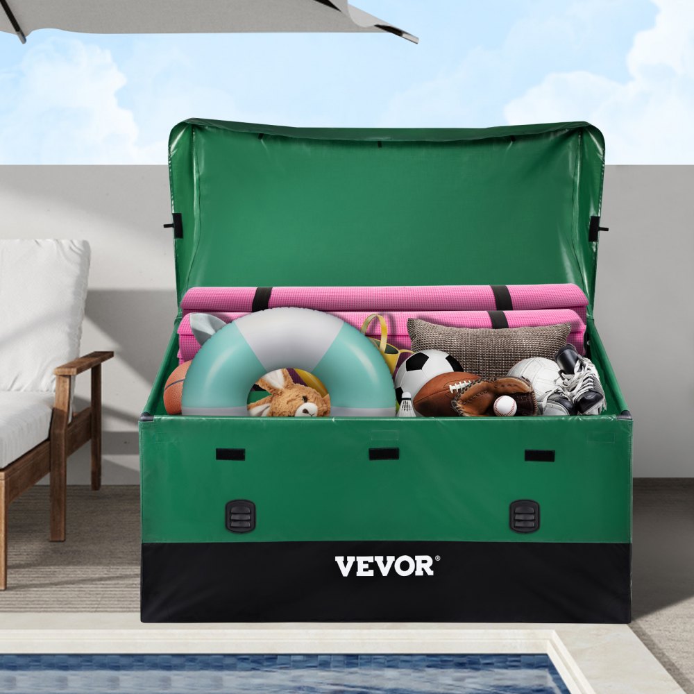 VEVOR Outdoor Storage Box Patio Deck Box 150 Gallon Waterproof PE Tarpaulin - JYXBXSHWCW150VJ5UV0
