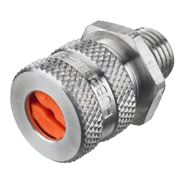 Hubbell Wiring Device-Kellems Kellems Wire Management, Cord Connectors, Straight Male, .13-.19", 1/4", Aluminum - SHC1002