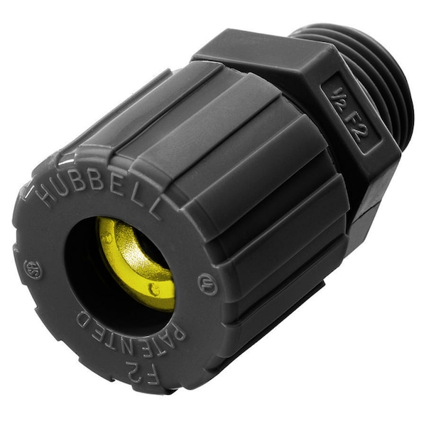 Hubbell Wiring Device-Kellems Kellems Wire Management, Cord Connectors, Straight Male, .63-.75", 1", Nylon - SHC2041CR