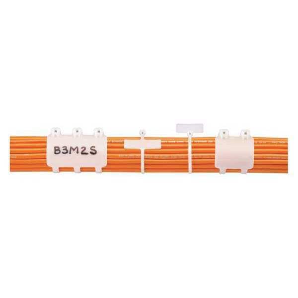 Panduit Marking Cable Tie, 4.2", Nylon, White, PK100 - BM1M-C