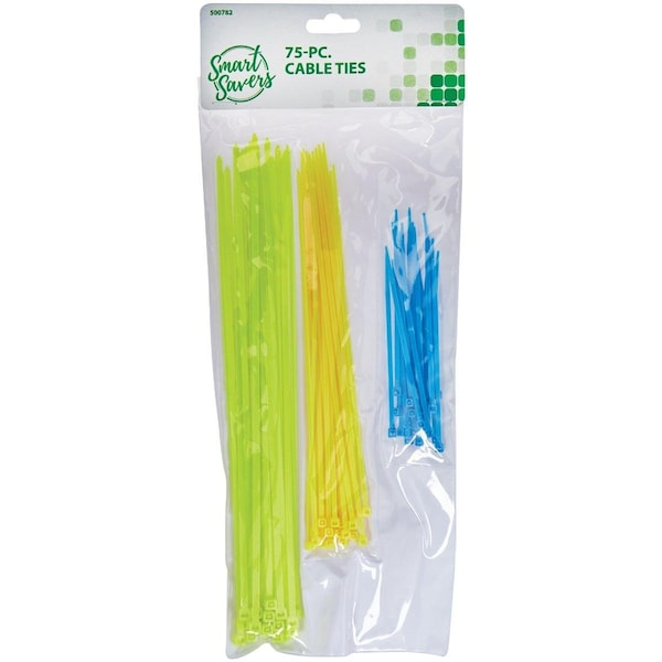 Smart Savers Self-Locking Nylon Cable Tie 75-Piece - BT1221(PBH)