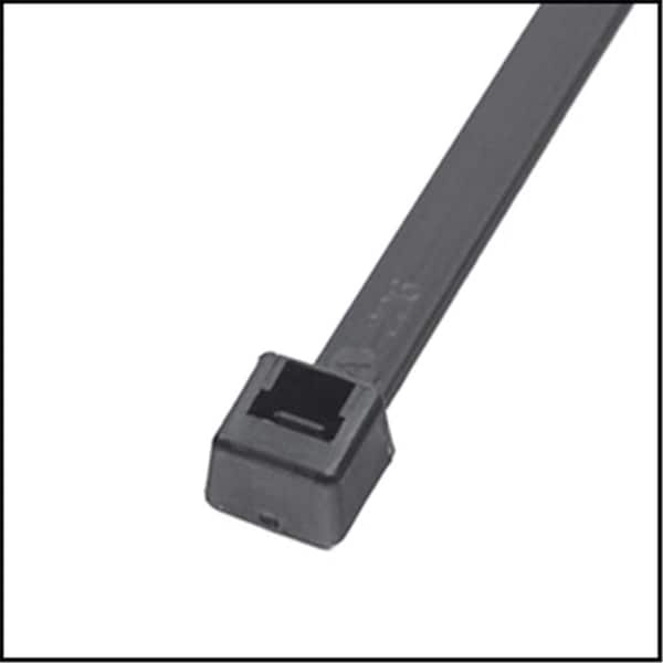 Evermark 4 in. Ultra Violet Black Cable Tie, 18 lbs, 100PK - EM-04-18-0-C