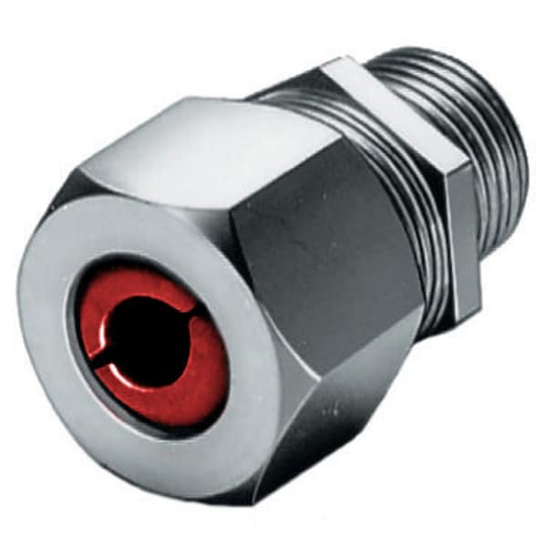Hubbell Wiring Device-Kellems Kellems Wire Management, Cord Connectors, Straight Male, .19-.25", 1/2", Stainless Steel - SHC1021SS