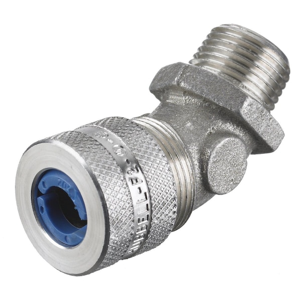 Hubbell Wiring Device-Kellems Kellems Wire Management, Cord Connectors, 45 Degree Male, .38-.50", 3/4", Aluminum - VHC1035