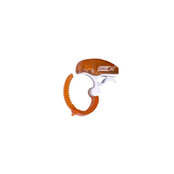 Swe-Tech 3C Mini Cable Clic, Reusable Ratcheting Adjustable Cable Management, 5/8 - 1 inch, Orange, 15PK - FWT30CA-13115