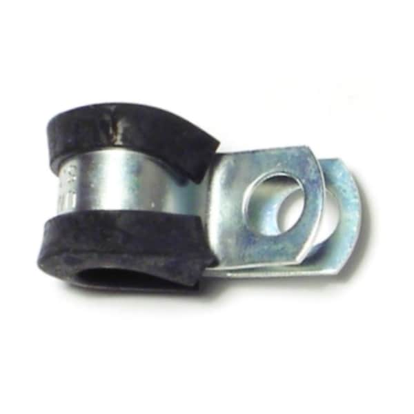 Midwest Fastener 3/8" x 1/2" Rubber Cushioned Steel Support Clamps 15PK - 72542