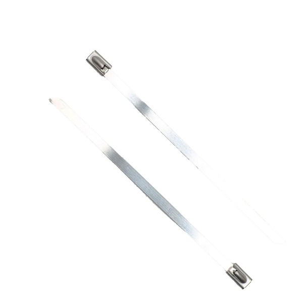 South Main Hardware 5-in  304 Stainless Steel 200-lb, Silver, 50 Metal Cable Ties - 222103
