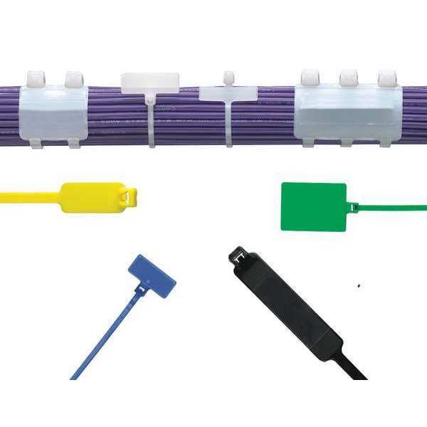 Panduit 7-13/32" L, 3/16" W, natural Plastic Marking Cable Tie, Package quantity: 500 - PL2M2S-D