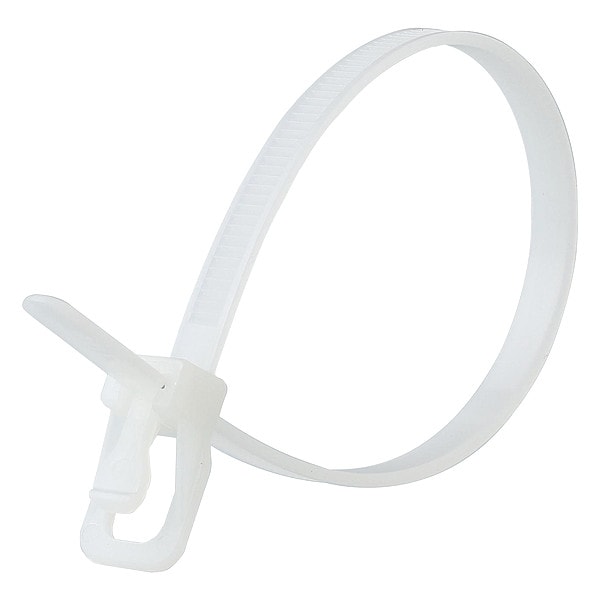Retyz Releasable Tie, Natural, Nylon, PK100 - EVT-S12NL-TA