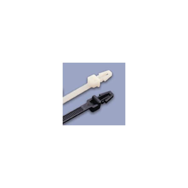 Advance Cable Ties 7 50lb UV Black Push Mount Cable Tie 100/BG - AL-07-50-PM-0-C
