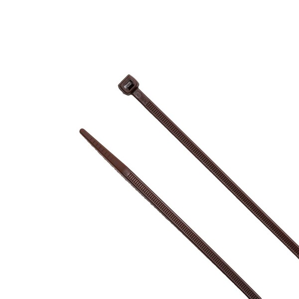 South Main Hardware 8-in   75-lb, Dark Brown, 100 Standard Nylon Tie - 220149