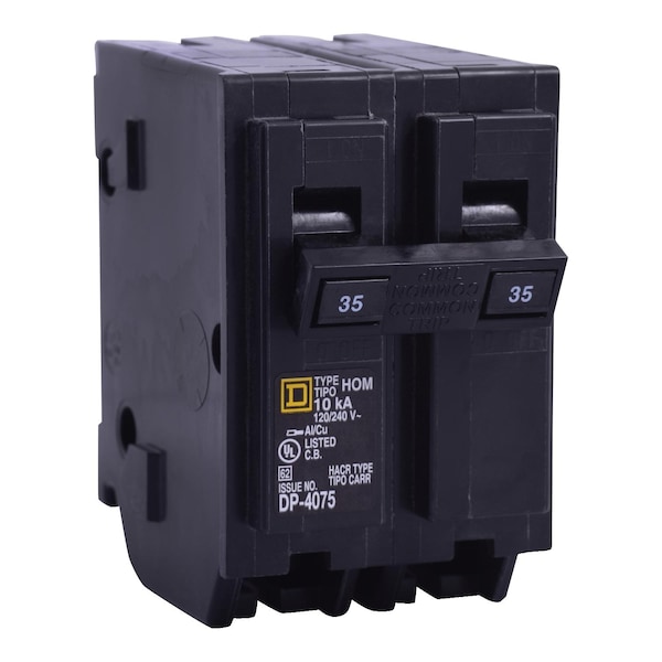 Square D Miniature Circuit Breaker, HOM Series, 35A, 2 Pole, 120/240V AC, 10kA - HOM235CP