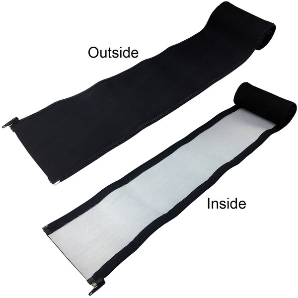 Electriduct Neoprene Easy Cable Wrap with Zipper- Black/White- 1" x 3ft - WL-J-NCW-Z-100-3FT-BK/WT